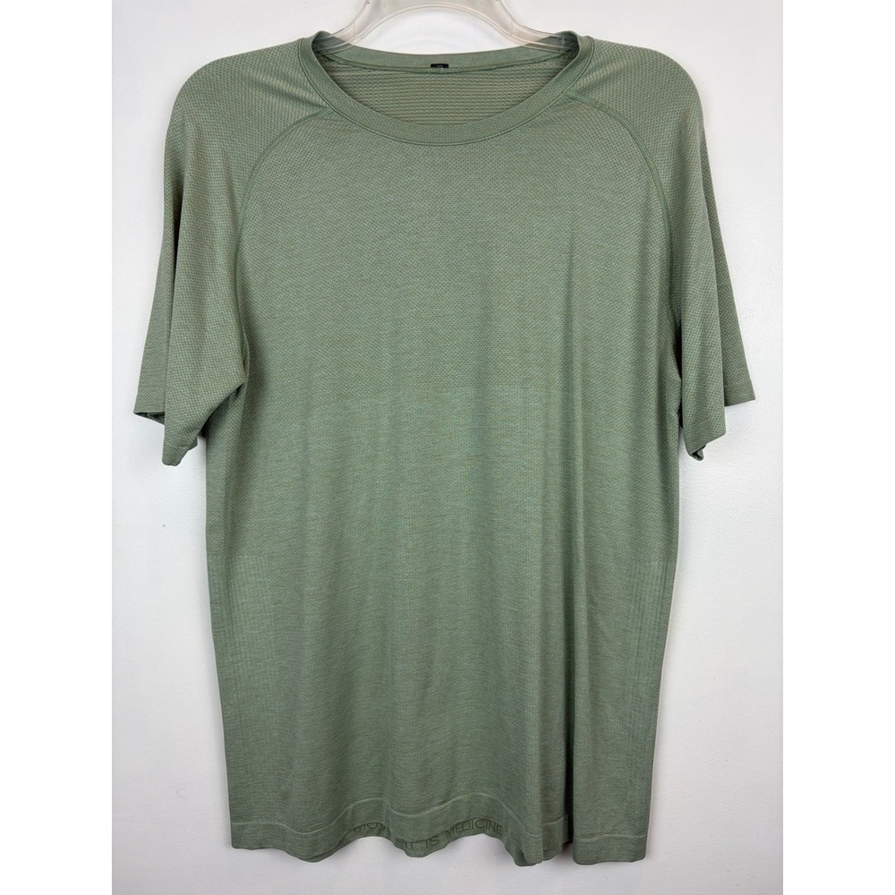 Lululemon Short Sleeve Metal Tech Vent Shirt Mens XL Green Performance Sport